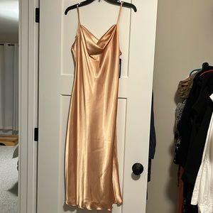 Bebe Silk Drape dress